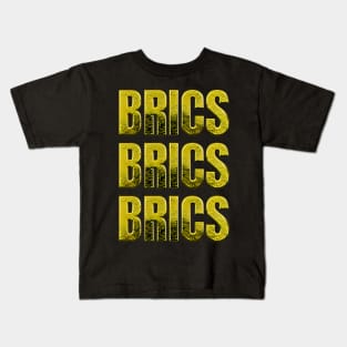 Gold ingots forming the word BRICS Kids T-Shirt